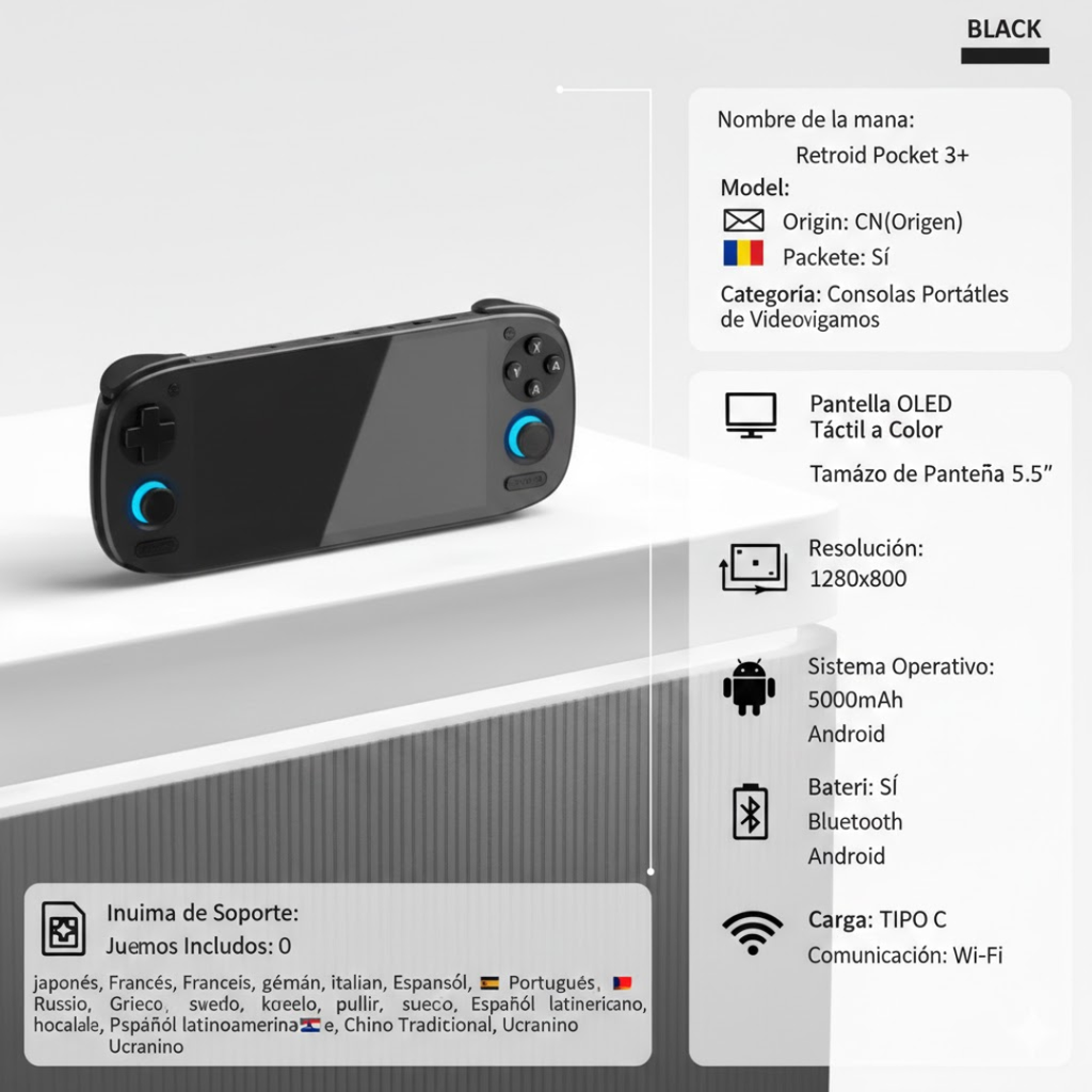 Retroid Pocket 5.5” OLED – Consola Portátil Android HD